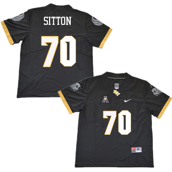 Men #70 Josh Sitton UCF Knights College Football Jerseys Sale-Black